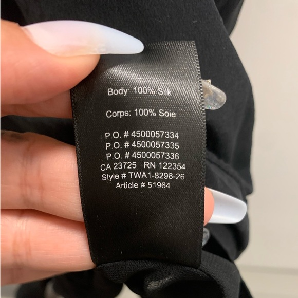 Aritzia Babaton Silk Black Romper Size Small - Picture 7 of 9